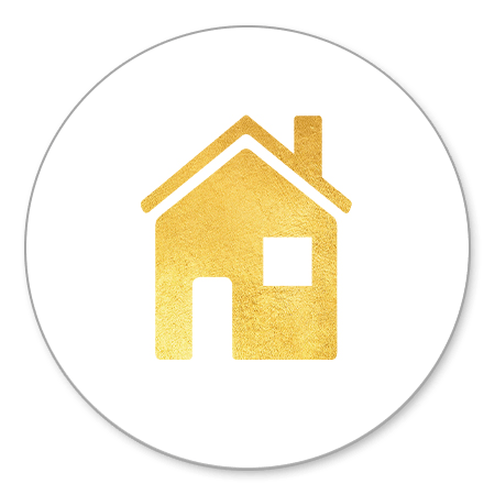 Sluitzegel huisje goud